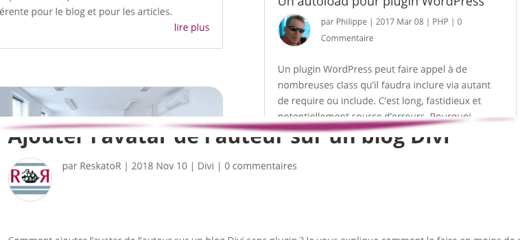 Ajouter l’avatar de l’auteur sur un blog Divi